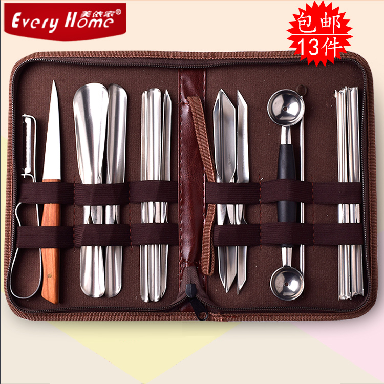 Food carving knife 13pcs multifunctional stainless steel chef food carving knife set Hot selling main knife carving knife
