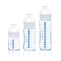 French imported baby baby natae wide mouth baby bottle glass bottle silicone simulation breast milk pacifier