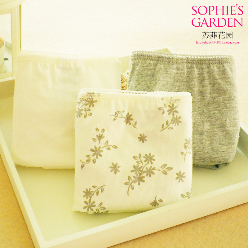 Cotton Elements Counter Women's Panties Women's 100% Cotton Low Waist Briefs Cotton Large Size Simple W1006