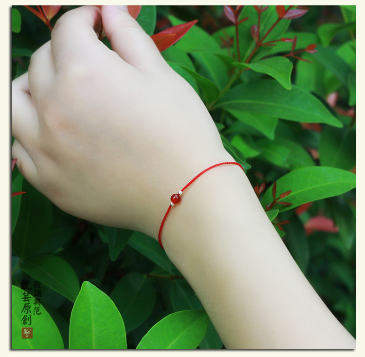 Vòng tay dây đỏ, người chống nhỏ, vận chuyển linh hồn ác, nam nữ, cặp vợ chồng, bạc sterling, mã não, cuộc sống, vòng chân, dây tay - Vòng chân vòng đeo chân nữ