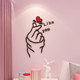 Internet celebrity room decoration bedroom layout ins creative personality wall stickers wallpaper painting rental bedside simple girl heart