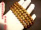 Golden nanmu bracelet Sichuan Zhennan old material full of gold 108 beads rosary bracelet 1.0 men's hand-held beads