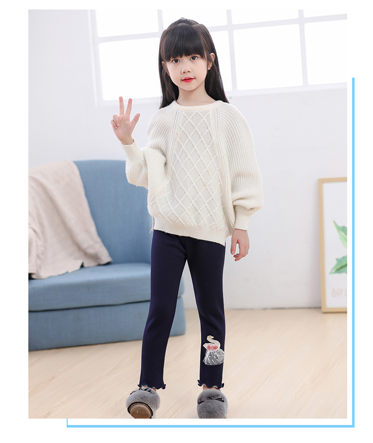 Quần legging bé gái mùa thu và mùa đông quần áo trẻ em mới quần trẻ em nữ mặc cộng với quần nhung trẻ em dày quần short jean trẻ em