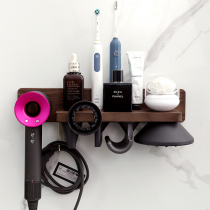 Dyson HD08 hair dryer bracket hanging wall solid wood electric hair dryer set wind cylinder dyson storage free of punch