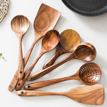 Day-style wood shovels non-stick pan special high temperature resistant long handle anti-burn wood pan shovel sauttiy shovel wood shovels for home