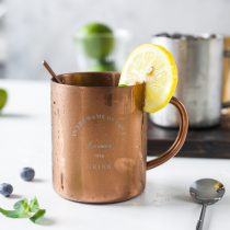 Double insulation 304 stainless steel water glass with lid home with handle Beer Cup Coffee Cup Mark Cup Anti Fall