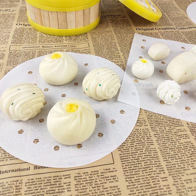 Heat-resistant steamer paper steamed bun steamer mat drawer steamer steamed bun oil paper mat surface household non-stick cage cloth paper mat