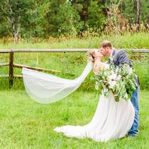 European and American short trimmed bridal mesh veil wedding veil white ivory soft mesh hijab