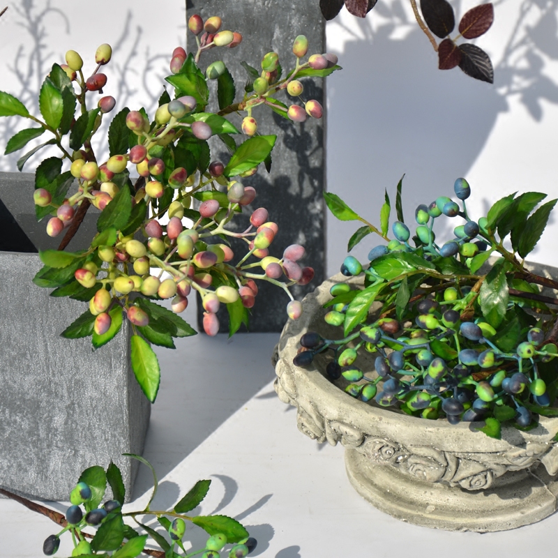 Simulation of olive fruit mountain wild fruit small berries living room dining table bedroom floral decoration
