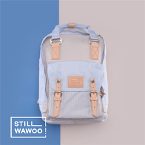 (One Year Warranty) Hong Kong Doughnut Stripes 16L Normal Backpack Women Satchel Backpack Tide