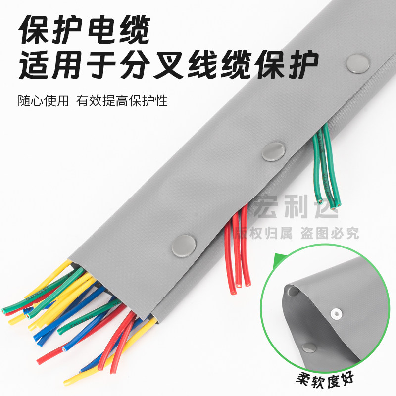 工厂供环保阻燃绝缘PVC扣式结束带按扣套管电线包线布裹线带:安全与美观的完美结合-结束带-淘宝百科网