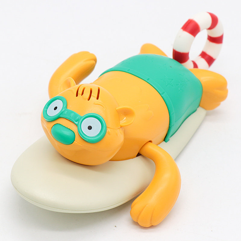 Child Clockwork Bathing Drama Water Toy Pull Wire Turtle Beaver Beaver Baby 0-1 Years Old Chain Puzzle Small Animal Baby