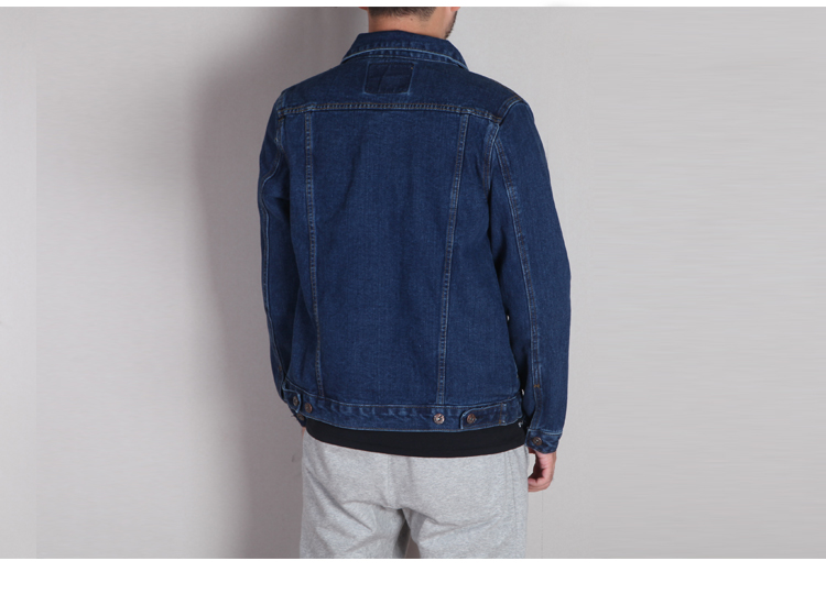 Người đàn ông sáng tạo ban đầu của nặng rửa denim mỏng áo khoác áo dụng cụ kích thước lớn Châu Âu và Hoa Kỳ đơn giản triều jeans