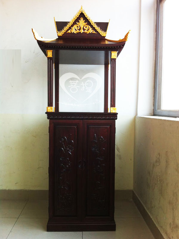 Buddha shrine standing cabinet four sides Of the Buddha cabinet home simple Buddhist table offering cabinet god platform economy solid wood offering platform shrine Guanyin platform