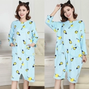 Mùa thu và mùa đông áo dài tay phiên bản Hàn Quốc của bộ đồ ngủ nhung mỏng kích thước lớn dài phần giải trí dài đảo nhung phục vụ nhà áo ngủ