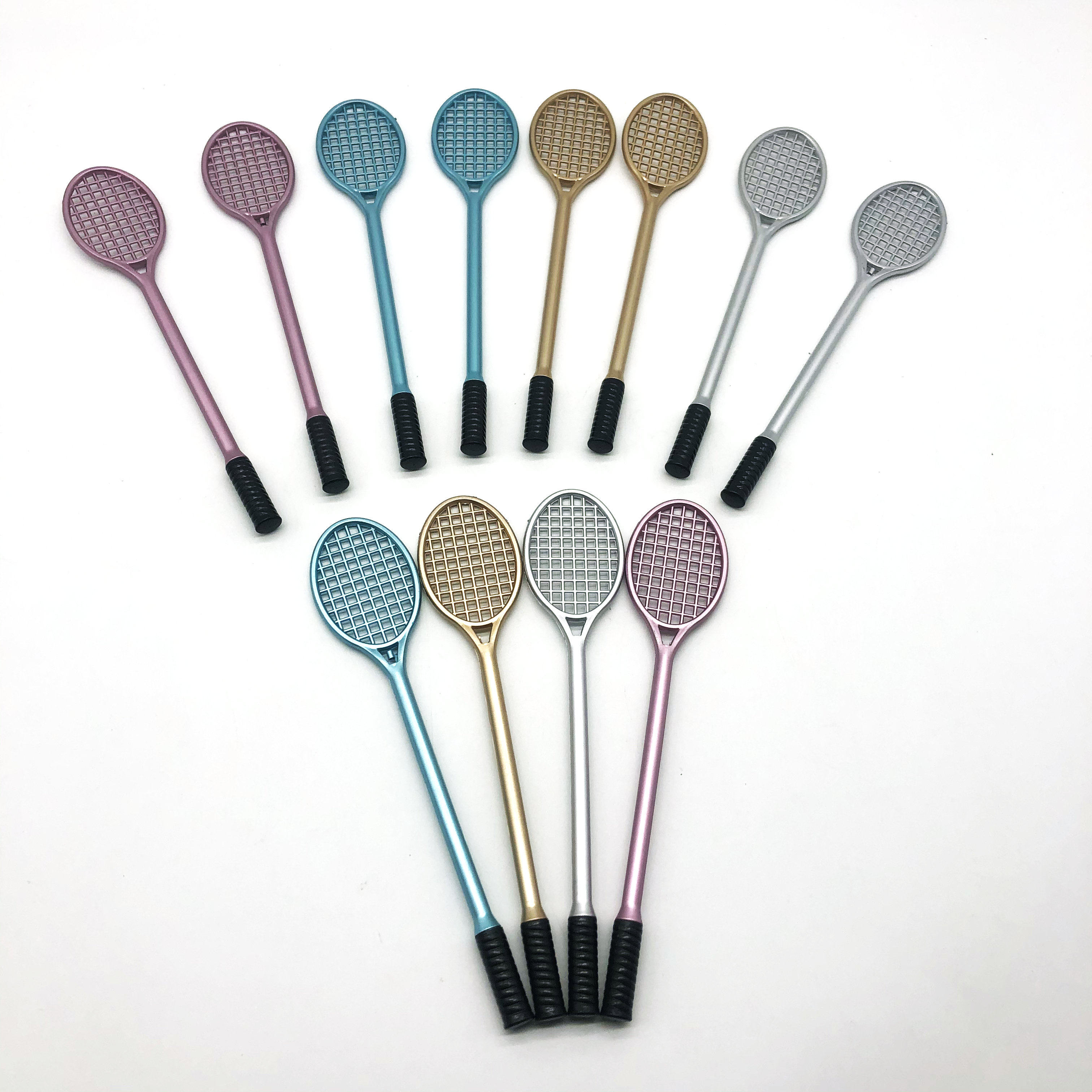 Creative Emulation Badminton Racket Middle Sex Pen Plastic Tennis Racket Pen Styling Mini Sports Gift Prizes
