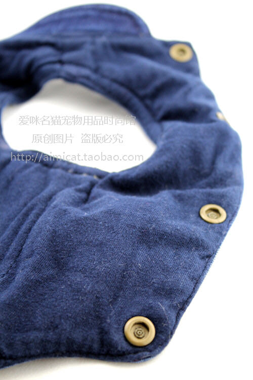 Quần áo thú cưng xấu xí mùa thu và mùa đông mới giản dị cotton cổ điển dày denim vest Quần áo chó Teddy - Quần áo & phụ kiện thú cưng áo con chó