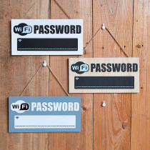 New European WIFI wireless network listing door creative wooden home decoration shop custom handwritten password