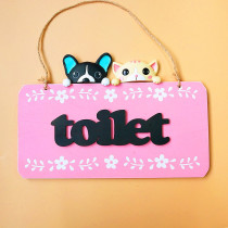 Family restroom bathroom wooden listing door European creative home decoration cute bathroom door decoration