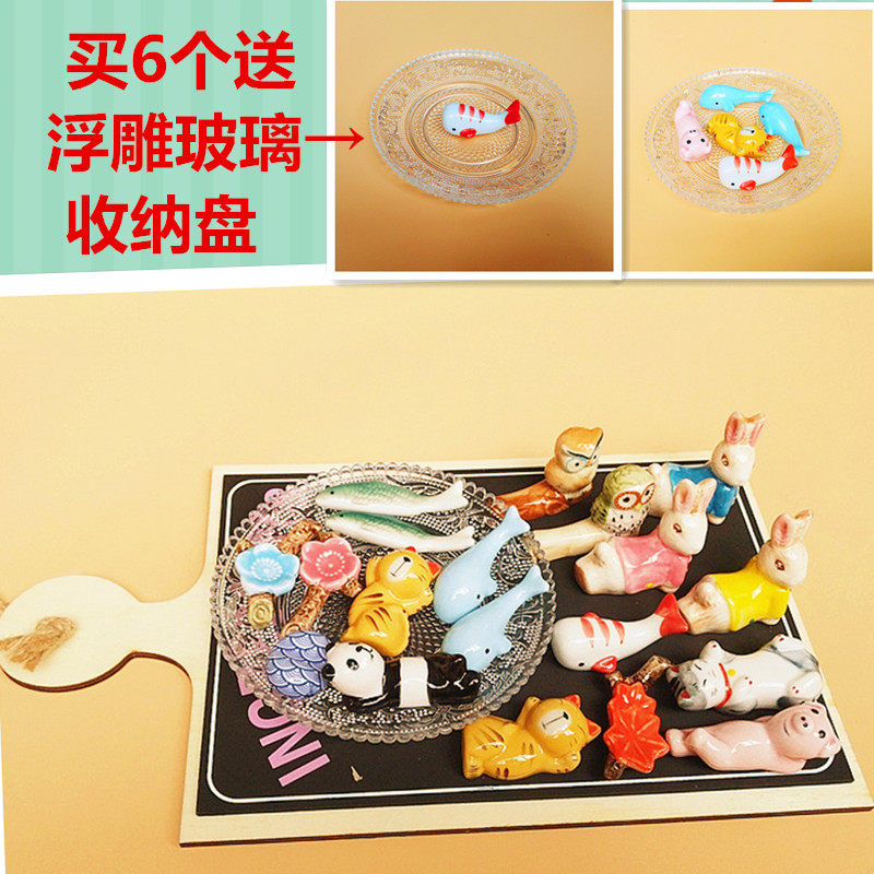 New Cute Cartoon Chopsticks Rack Chopsticks Chopstick Rack Ceramic Home rack Chopsticks Pillow Cutlery Cutlery Creative Home