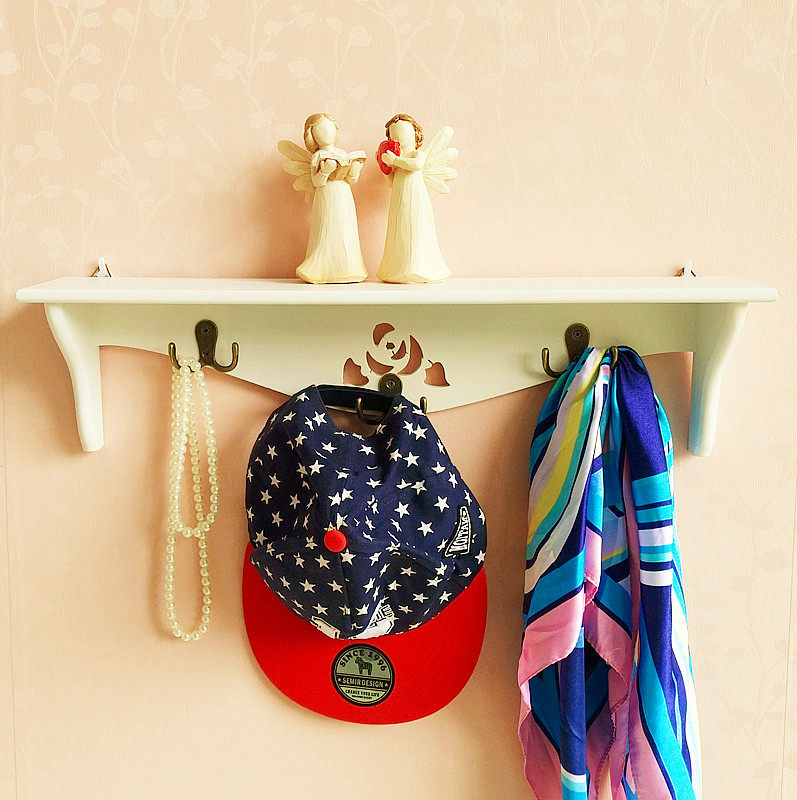 Japanese and wind metal shelf kitchen dining room decorated hook hook hook wall hanging shelf hanging frame without punching