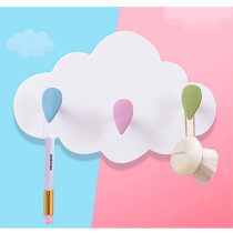 European Cartoon Creative Cloud sticky hook strong seamless paste cloud self-adhesive wall adhesive hook door hanging clothes hook