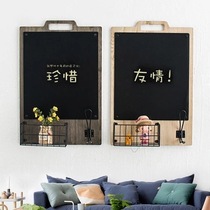 Nordic style residential residence wall decoration retro message board blackboard storage basket door key frame wall wall decoration