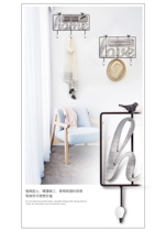 Porch coat rack key adhesive hook creative wooden hanger Wall hanger room decoration wall decoration wall decoration