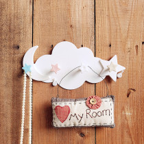 Xingyue fairy tale sticky hook strong seamless viscose Creative Cloud self-adhesive childrens room wall adhesive hook door hanging clothes hook