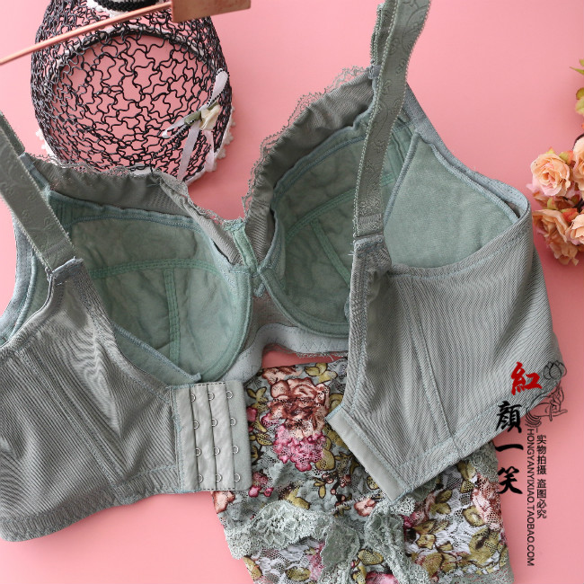 Áo ngực nữ size lớn chị béo 200 cân in áo ngực tập hợp điều chỉnh phần ngực lớn khoe ngực nhỏ F áo tắm
