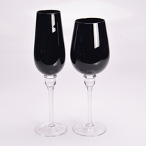 6 European-style creative beads home restaurant tall original black glass wine cup with daily custom gifts