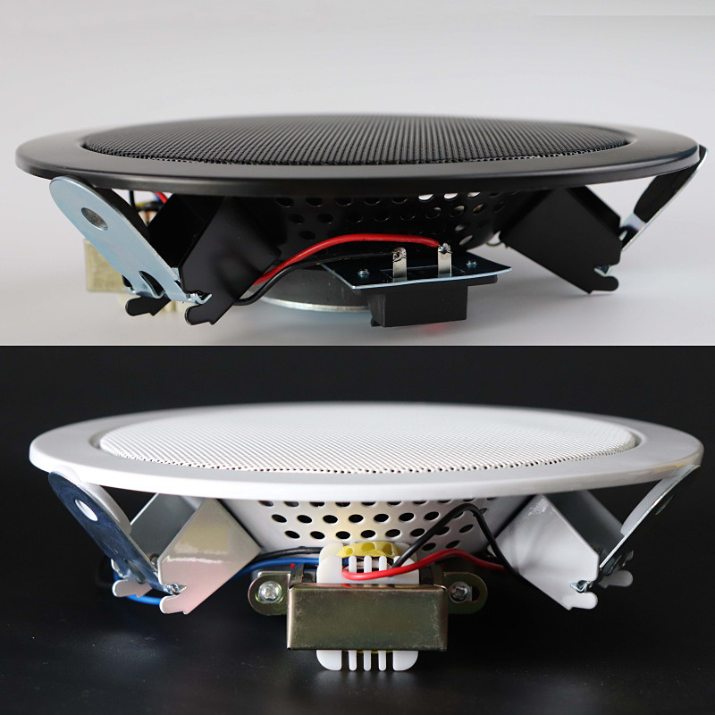 KESON IRON THIN Black 6 Inch Suction Top Horn Mesh Café background Music 6w ceiling Ceiling Horn