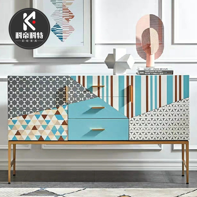 Xuan guan cabinet solid wood entrance door modern simple minimalist light extravaganza facing the entrance door of partition living room hall cabinet door