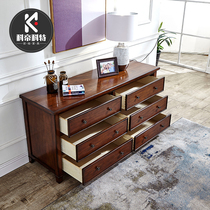 American cupboard solid wood bedroom drawers multi-function modern minimalist drawer style European storage cabinet lockers