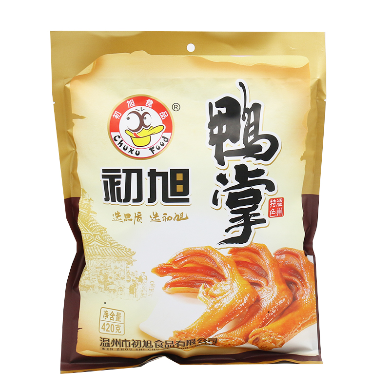 Wenzhou Special Produce Early Duck Palm Leisure Independent Small Package 420 gr Snack Snack Original Taste Savory Spicy