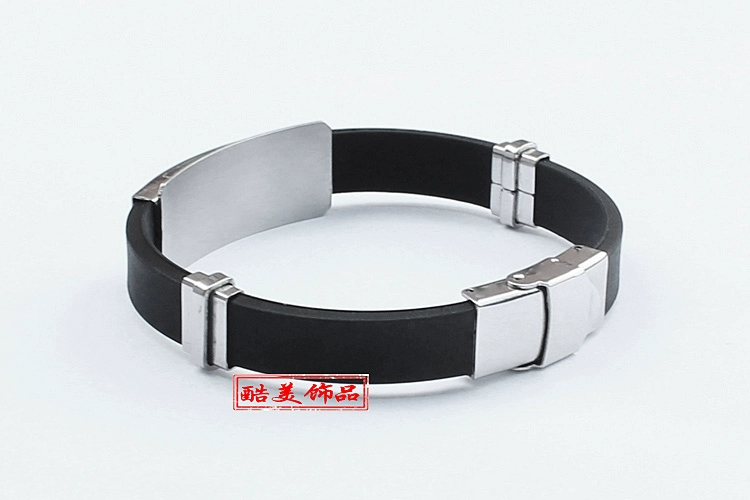 Vòng đeo tay thời trang Hàn Quốc có thể được khắc titan thép silicone nam và nữ vòng đeo tay tùy chỉnh học tập món quà trang sức tay