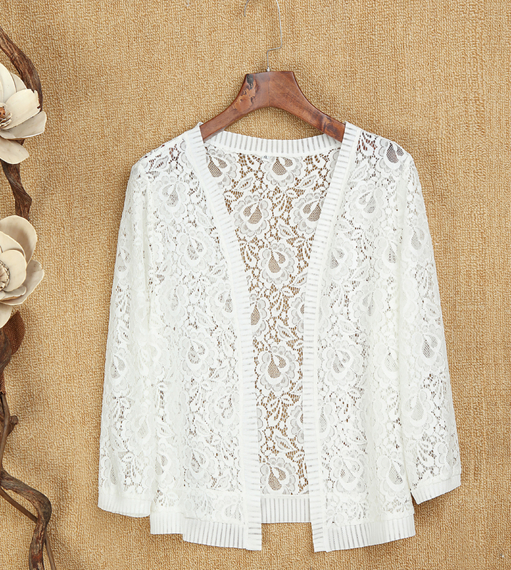 New Lace Plus-Size Women's Short Shawl Summer Hollow-Out Versatile Small Cape to Wear with Skirts, Outerwear, Thin Jacket