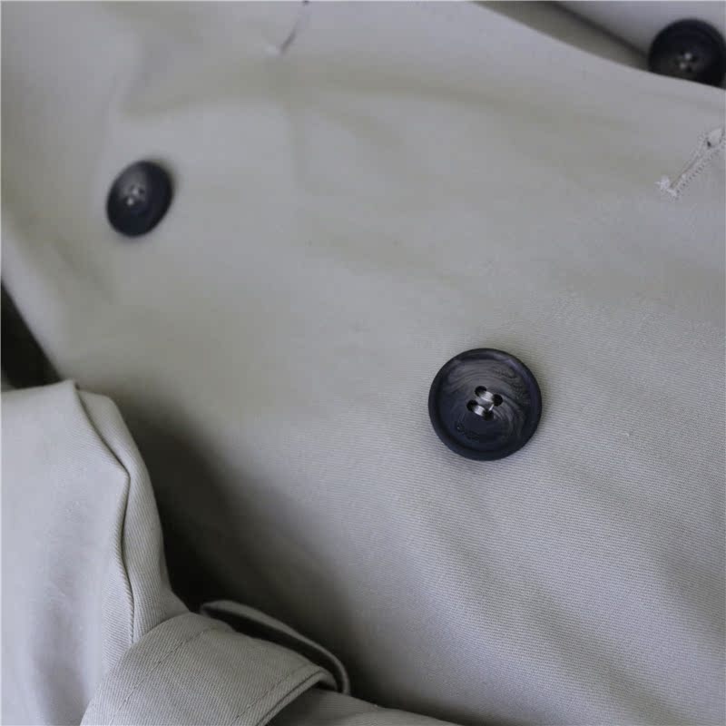 Chất lượng ban đầu Khaki lulu áo trench ngắn mùa thu Hàn Quốc ins người đàn ông nhỏ là áo khoác mỏng nữ hoang dã áo khoác nữ cao cấp
