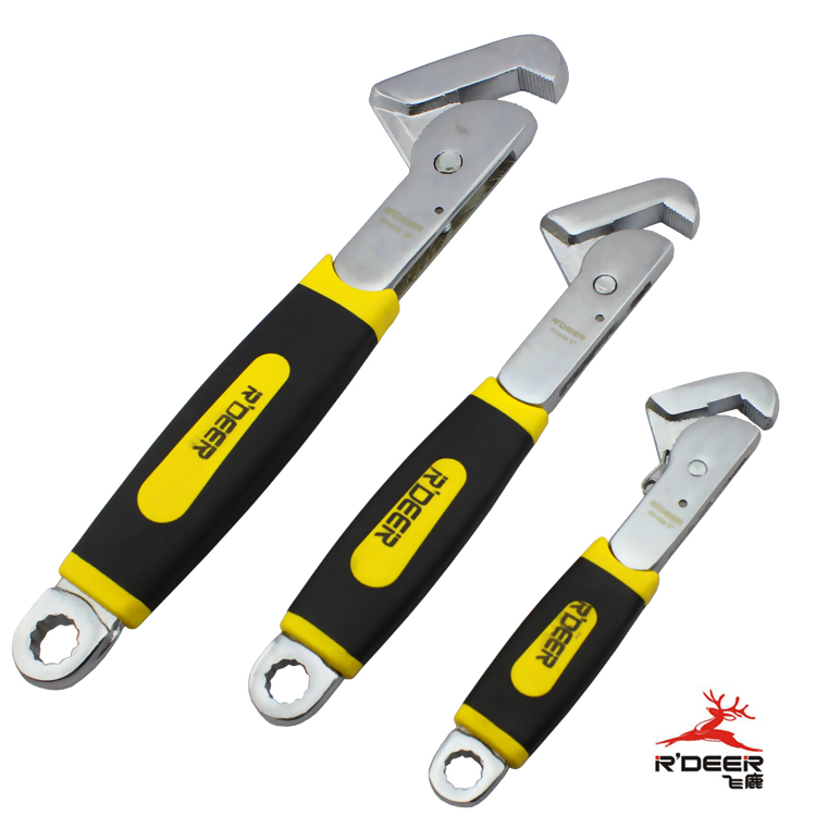 Flying deer tools shape a fast universal wrench fast wrench chromium vanadium steel multi - use wrench with large and medium - sized wrench