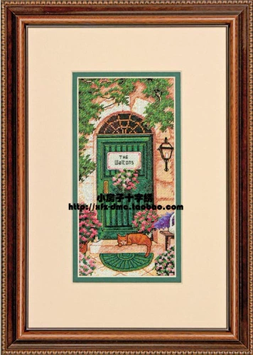 Шицкий стежок маленького дома подлинный французский DMC Kit-Kittens перед дверью Dim Mall Picture Dornmants Vishing Painting Courtyard