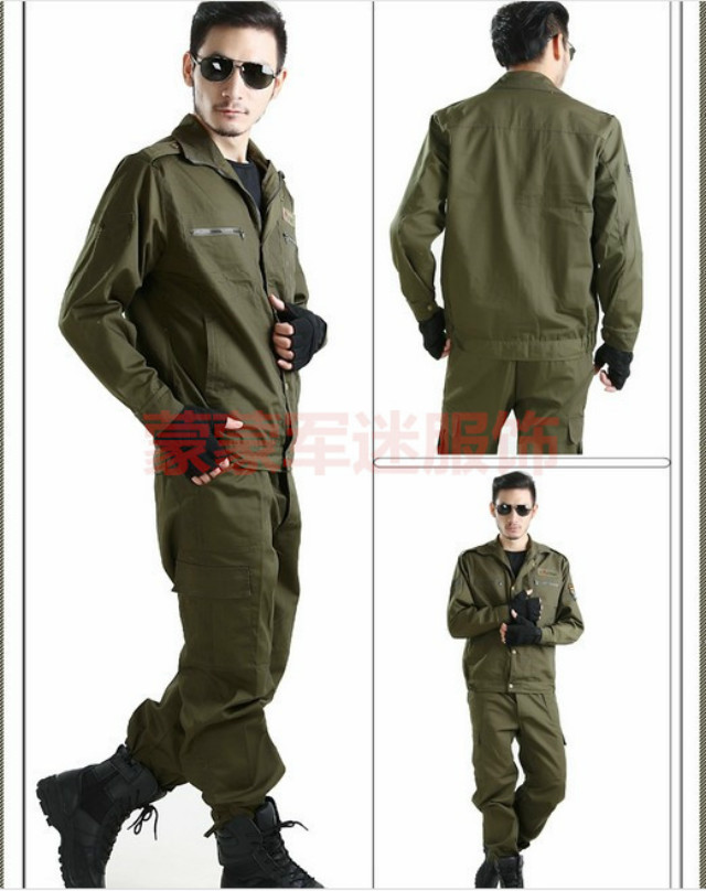 Bán buôn lĩnh vực vận chuyển quần áo nam thiết bị quân đội màu xanh lá cây 101 không quân phân chia lực lượng đặc biệt ngụy trang quần áo phù hợp với quần áo đào tạo - Những người đam mê quân sự hàng may mặc / sản phẩm quạt quân đội áo lót trắng bộ đội