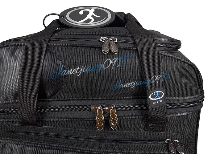 CHÚNG TÔI ELITE Elite 1680 Xe Đẩy Tiêu Chuẩn Đúp Bóng Túi Đôi Túi Bóng Bowling Bag ~ 8 Màu Đen giày chơi bowling