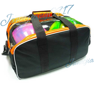 PYRAMID thân thiện với môi trường bowling đôi túi bóng ba lô mà không cần tie que 2 túi bóng đôi bóng túi màu cam đen Bộ Đồ Chơi Bowling
