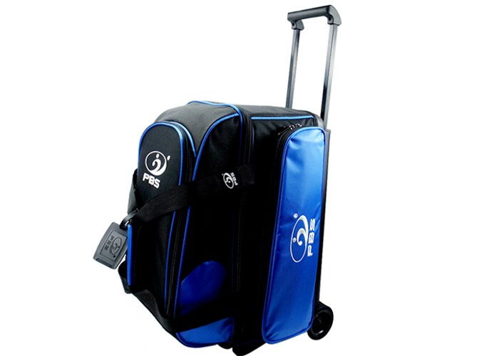 2017 new boutique 1680 DPBS đôi bóng xe đẩy bowling túi bowling bag hai túi bóng màu xanh Trò chơi bowling cho trẻ mầm non
