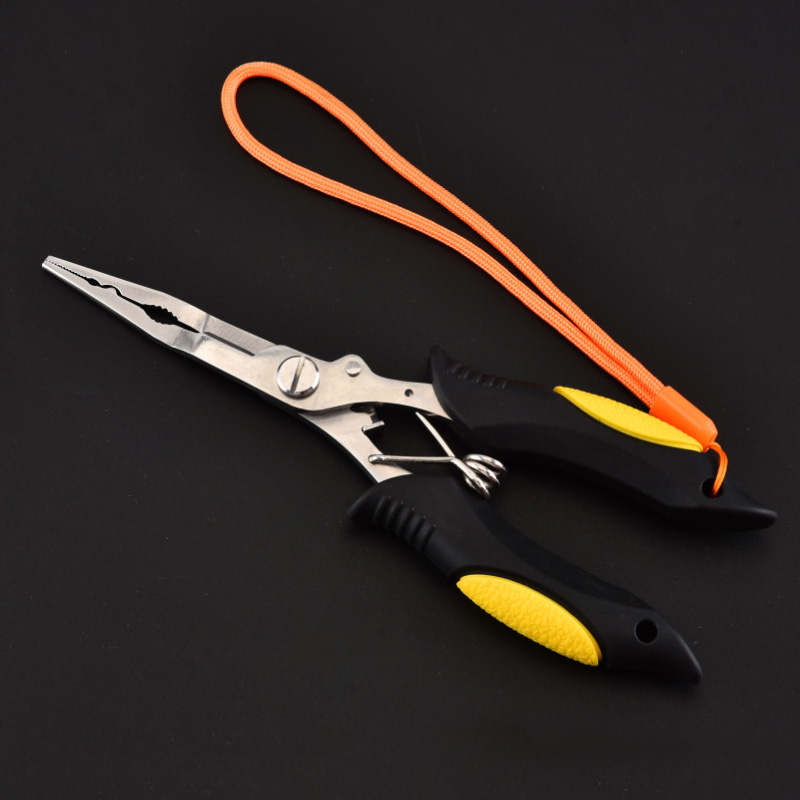 Road Subpliers Middle Number Non-slip Handle Fishing Pliers Fetch Hook Pressed Lead Cut Wire Multifunction Pliers Stainless Steel Gear Scissors