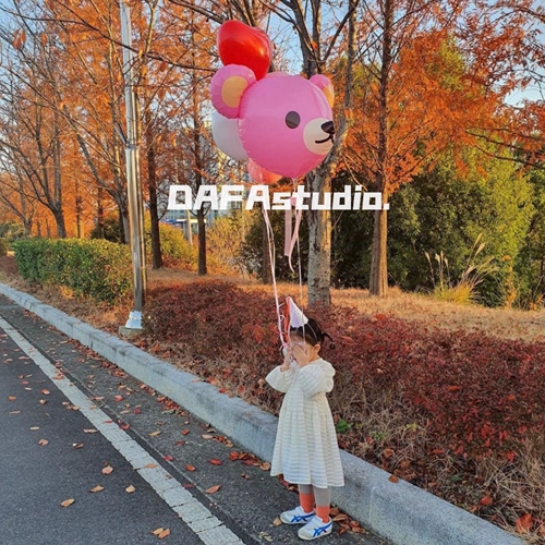 Брендовый мультяшный воздушный шар, дорожное вечернее платье, Южная Корея