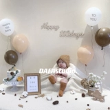 Лесной стиль ins 100-дневный ребенок устраивает 100-дневное деревянное украшение на день рождения, фото, памятный реквизит