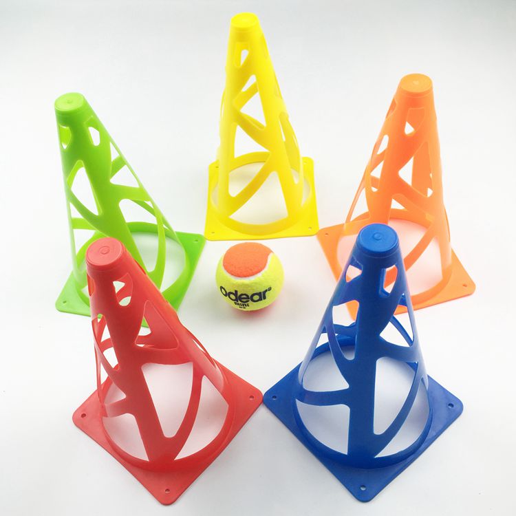 Tennis marker windproof hollow 23cm marker bucket training cone ice cream cone obstacle marker pile