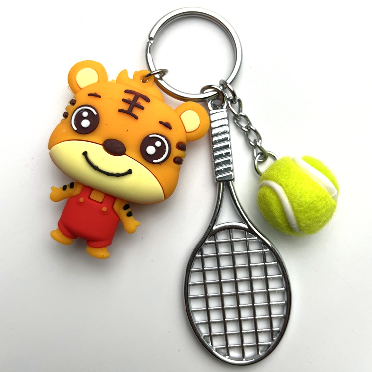 New Metal Tennis Keychain Tennis Pendant Tennis Bag Accessories Sports Gift Gift Souvenir