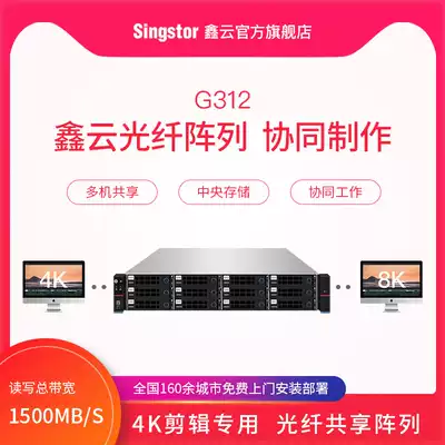 Video later shared disk array 4K editing special effects 10 gigabit fiber network storage G312